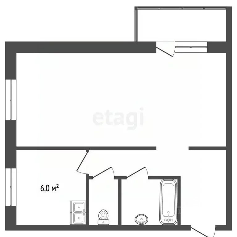 1-к кв. Московская область, Серпухов Комсомольская ул., 4 (36.0 м) - Фото 2