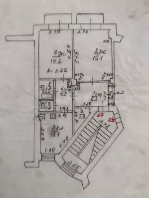 2-к. квартира, 60 м, 3/4 эт. - Фото 0