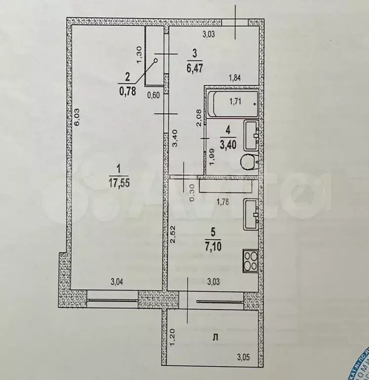1-к. квартира, 38,8 м, 2/9 эт. - Фото 0