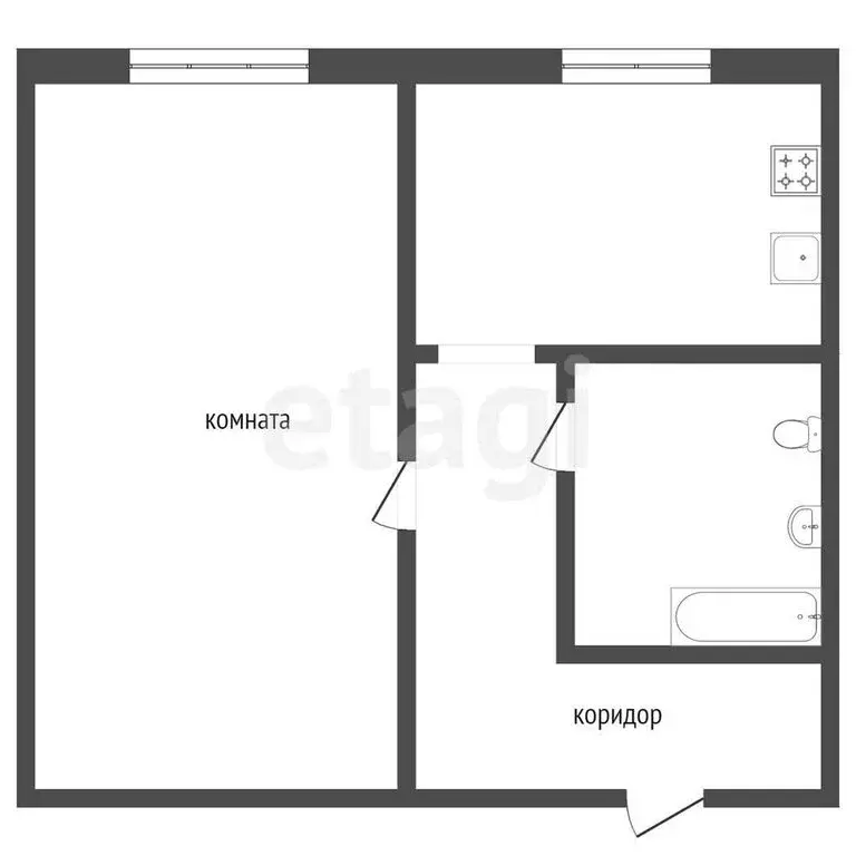 1-комнатная квартира: Ярославль, улица Панина, 23 (32.4 м) - Фото 1