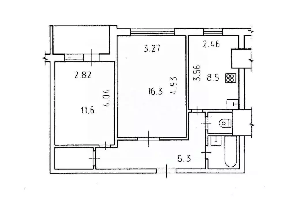 2-к кв. Татарстан, Казань ул. Комиссара Габишева, 1 (49.8 м) - Фото 1