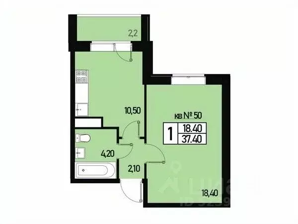 1-к кв. Москва ул. Генерала Донскова, 27к1 (35.0 м) - Фото 0