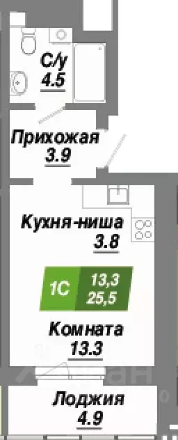 1-к кв. Новосибирская область, Новосибирск Калининский квартал жилой ... - Фото 1