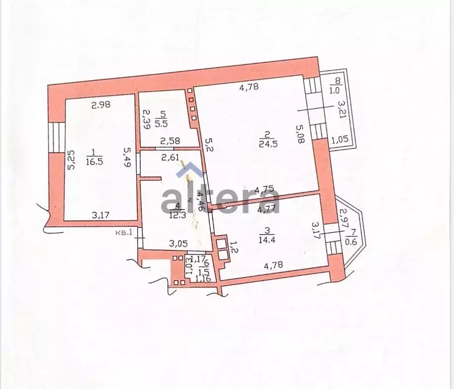 2-к кв. Татарстан, Казань ул. Дзержинского, 9/1 (75.0 м) - Фото 2