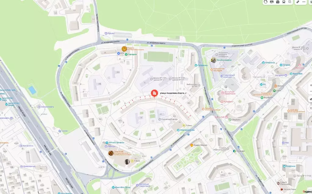 Свободной планировки кв. Москва ул. Академика Варги, 2 (44.1 м) - Фото 0