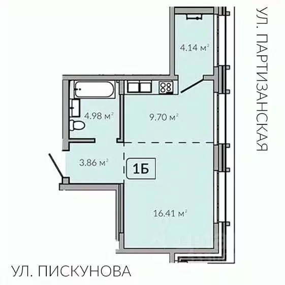 1-к кв. Иркутская область, Иркутск Байкальская ул., 91 (38.59 м) - Фото 0