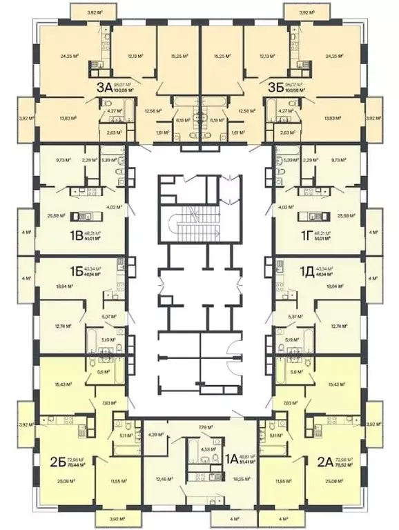 2-к кв. Тульская область, Тула Оборонная ул., 104 (75.01 м) - Фото 1