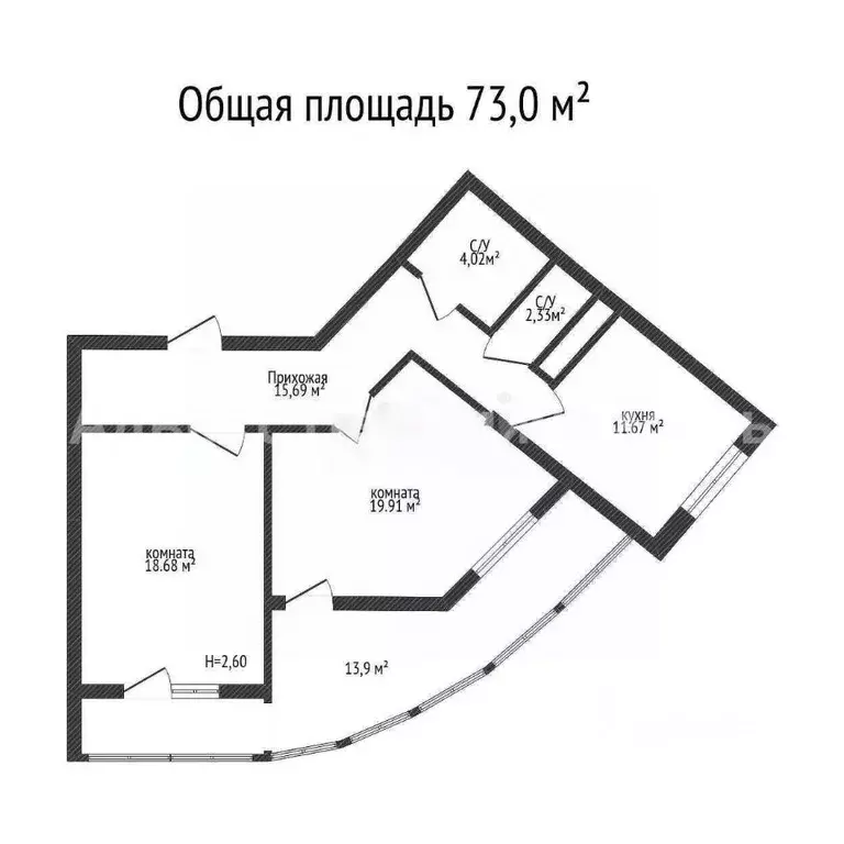 3-к кв. Тюменская область, Тюмень Ямская ул., 86 (73.0 м) - Фото 1