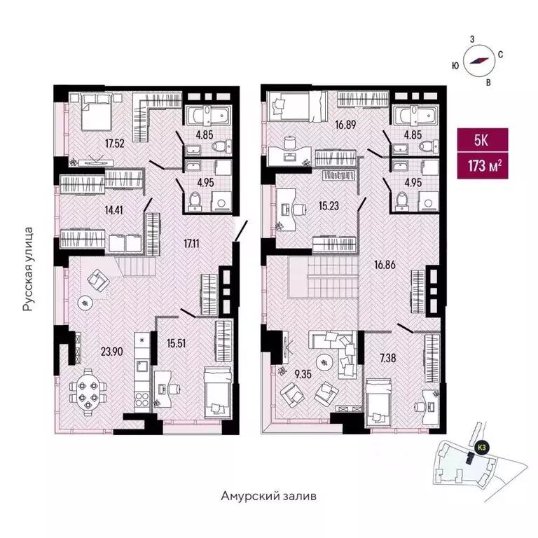 2-к кв. Приморский край, Владивосток просп. 100-летия Владивостока, ... - Фото 1