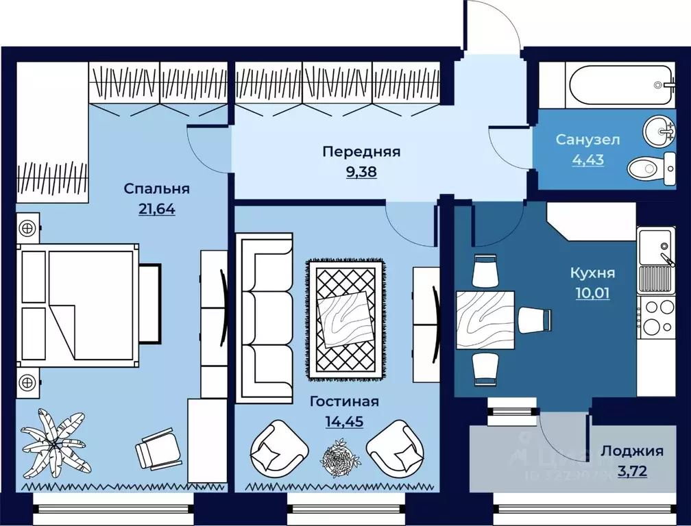 Свободной планировки кв. Камчатский край, Петропавловск-Камчатский ... - Фото 2