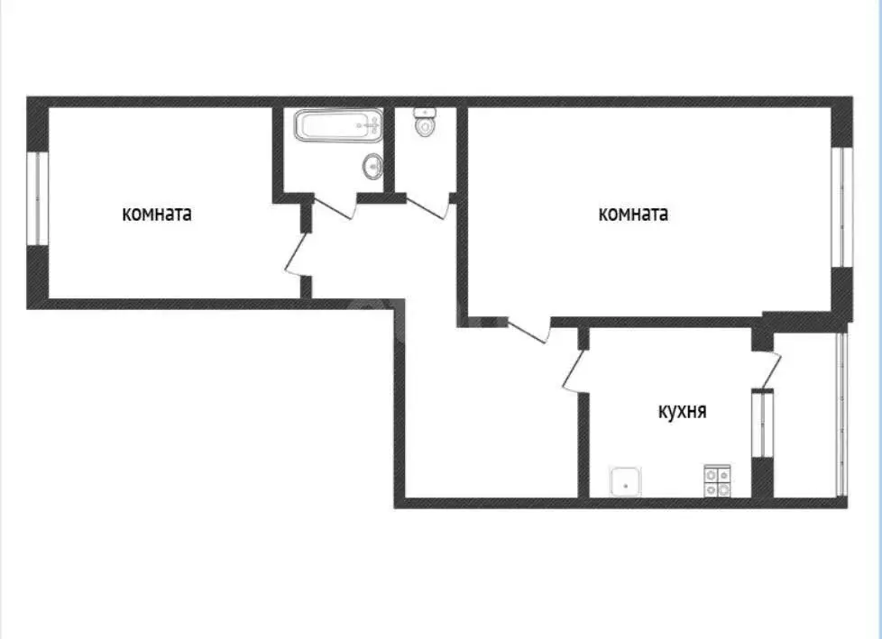 2-комнатная квартира: Кириши, улица Нефтехимиков, 10 (53.2 м) - Фото 1