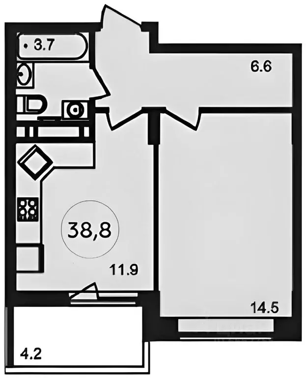 1-к кв. Москва Сосенское поселение, бул. Веласкеса, 7к5 (38.0 м) - Фото 1