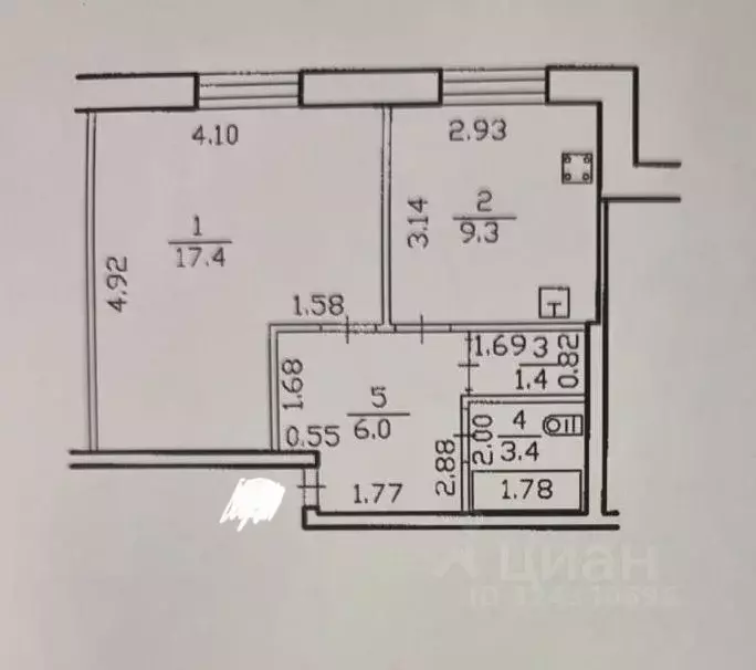 1-к кв. Башкортостан, Уфа ул. Менделеева, 112 (37.5 м) - Фото 2