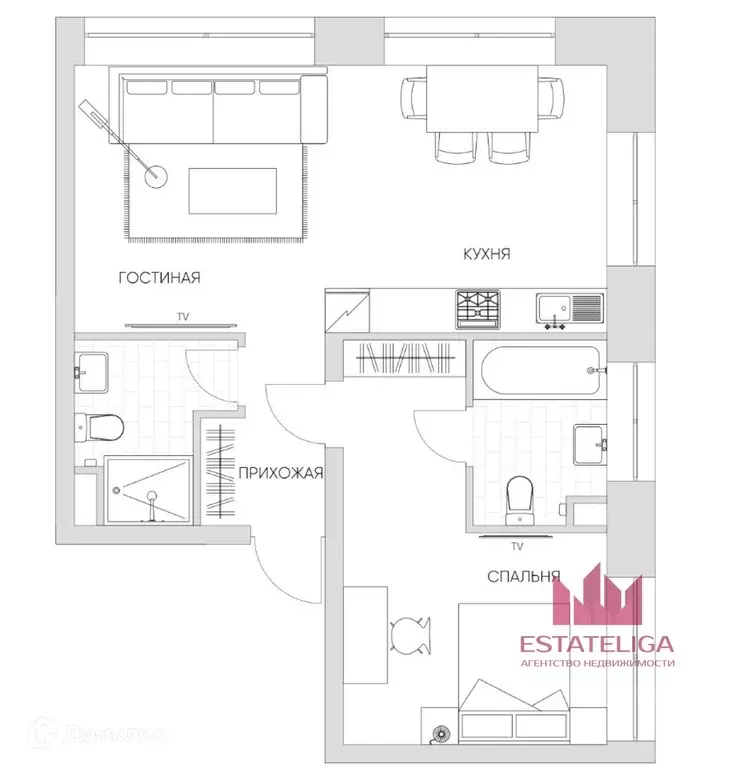 Продаётся 2-к квартира, 52.5 м - Фото 0