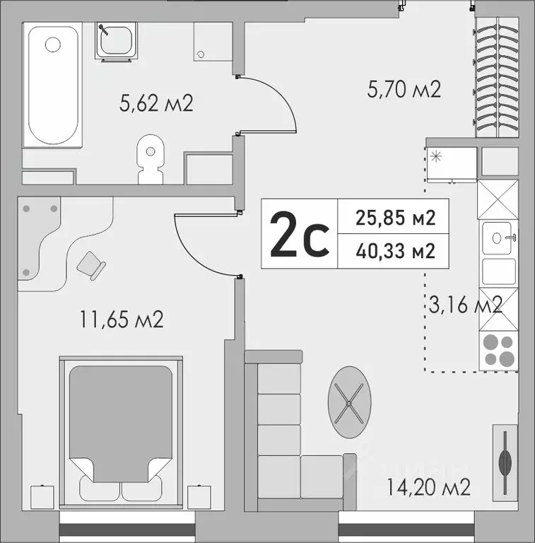 2-к кв. Оренбургская область, Оренбург Аренда мкр, Металлист жилой ... - Фото 1