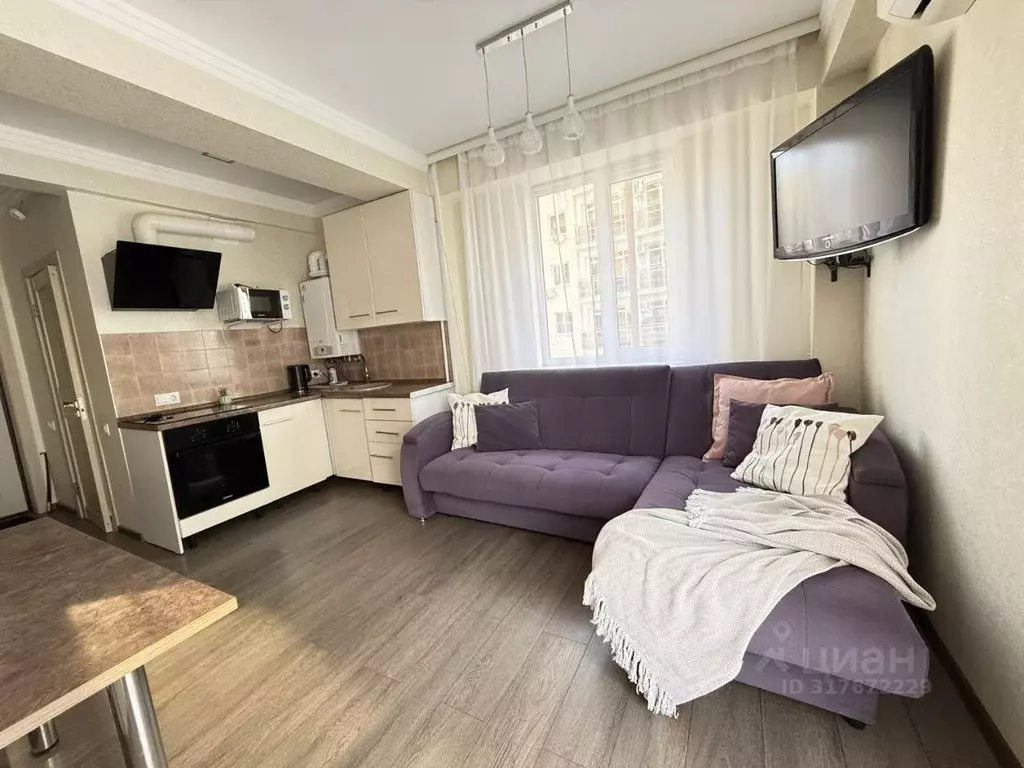 1-к кв. Краснодарский край, Сочи Мамайка мкр, ул. Волжская, 34/4 (42.0 ... - Фото 0