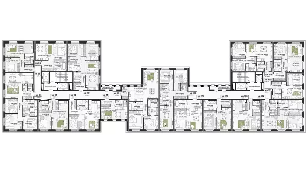 1-комнатная квартира: Самара, Парковый переулок (48.92 м) - Фото 1
