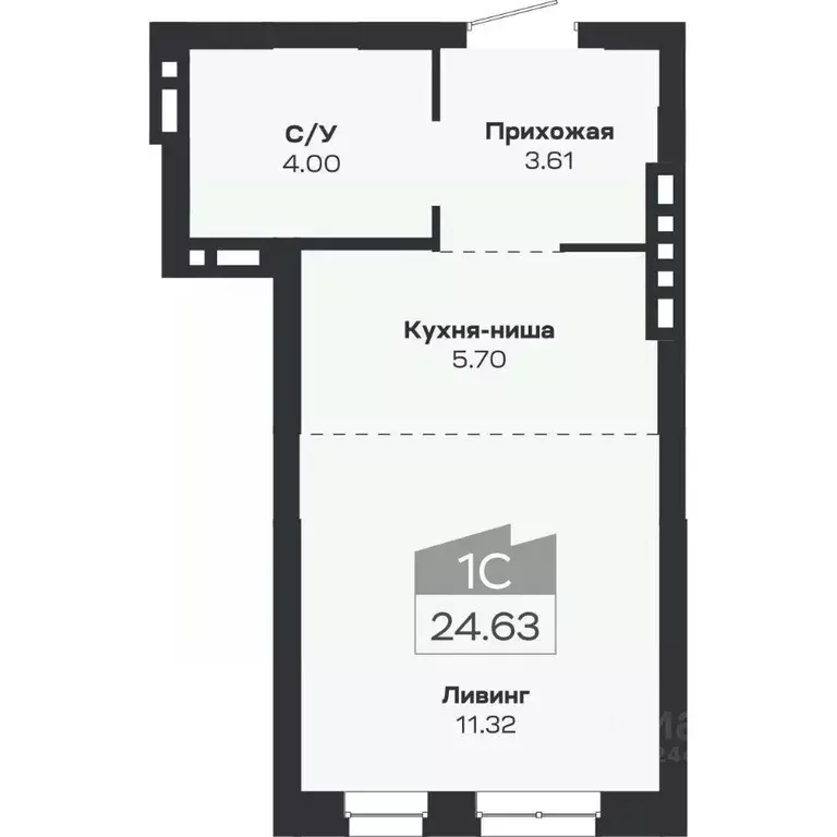 1-к кв. Новосибирская область, Новосибирский район, Краснообск рп ... - Фото 2