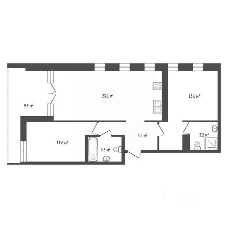 2-к кв. Тюменская область, Тюменский муниципальный округ, д. Дударева ... - Фото 2