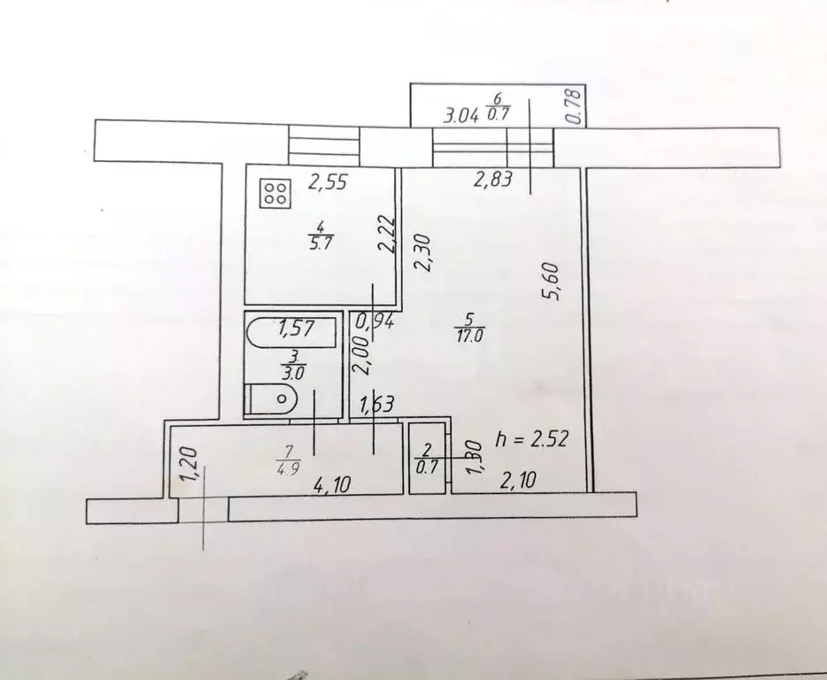 1-к кв. Татарстан, Казань ул. Ильича, 33/27 (31.3 м) - Фото 1