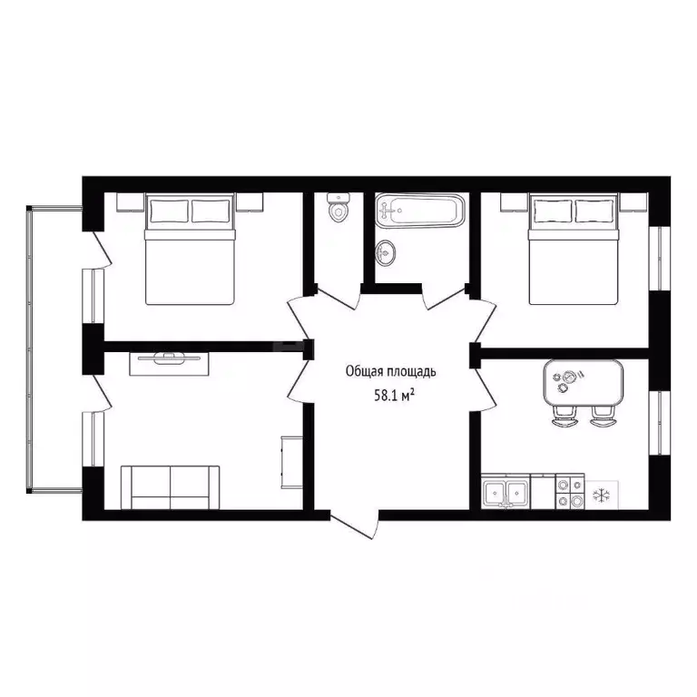 3-к кв. Алтай, Майминский район, с. Майма ул. Ленина (58.1 м) - Фото 2