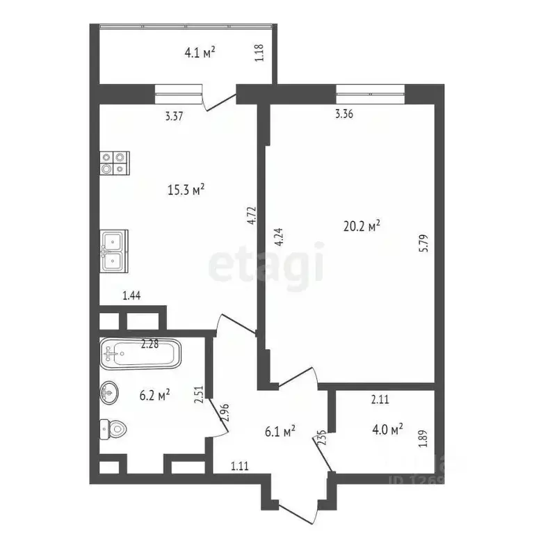 2-к кв. Московская область, Химки 9 Мая ул., 10В (51.8 м) - Фото 1