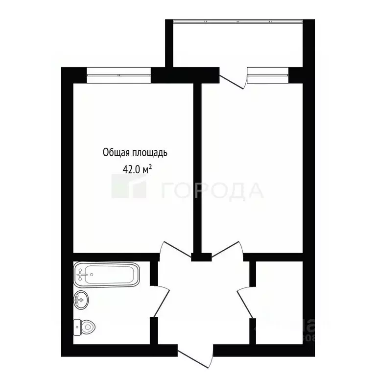 1-к кв. Новосибирская область, Обь Октябрьская ул., 3 (42.0 м) - Фото 2