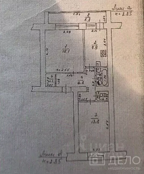 2-к кв. Рязанская область, Шацк ул. Тараскина, 28а (48.0 м) - Фото 1