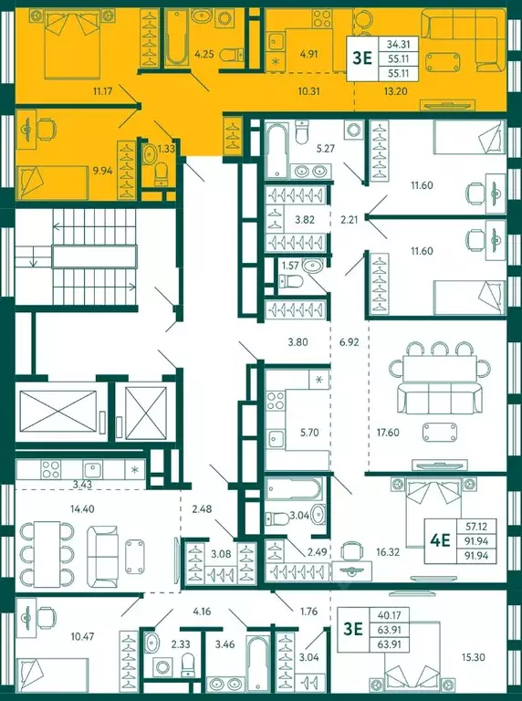 2-к кв. Башкортостан, Уфа Зеленая Роща жилрайон, Терле Парк жилой ... - Фото 1