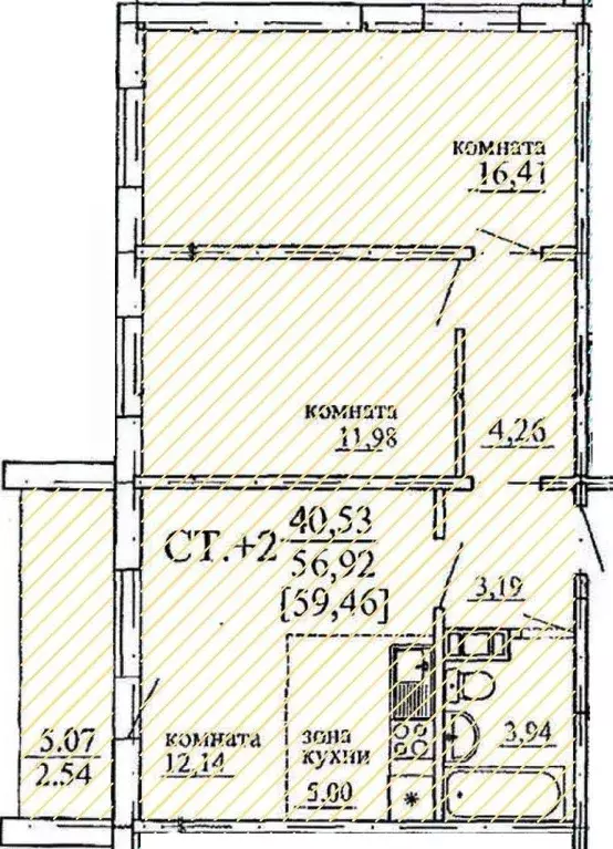 3-к кв. Челябинская область, Челябинск ул. Кулибина (59.46 м) - Фото 0