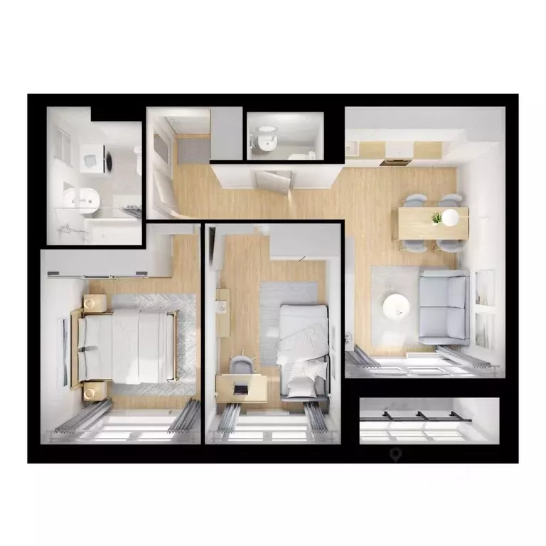 2-к кв. Ярославская область, Ярославль Волга Парк жилой комплекс, 1В ... - Фото 1