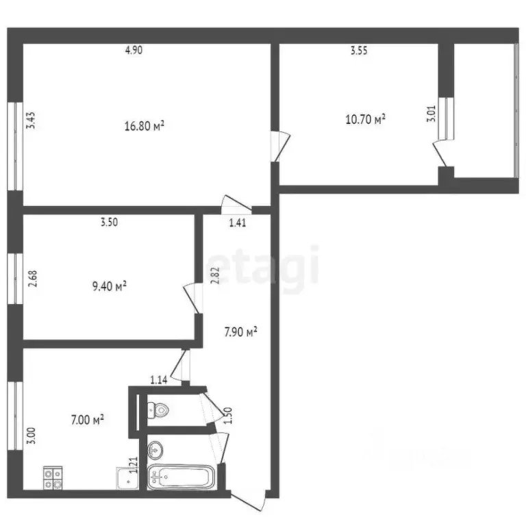 3-к кв. Удмуртия, Ижевск Камбарская ул., 41 (54.0 м) - Фото 1