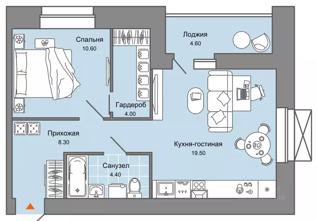 1-к кв. Пермский край, Пермь ул. Дзержинского, 31А (49.0 м) - Фото 1