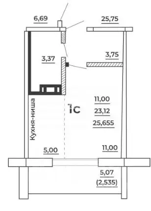 Студия Челябинская область, Челябинск ул. Маршала Чуйкова, 25 (23.6 м) - Фото 2