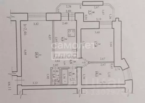 3-к кв. Забайкальский край, Чита ул. Бабушкина, 32Б (64.1 м) - Фото 2