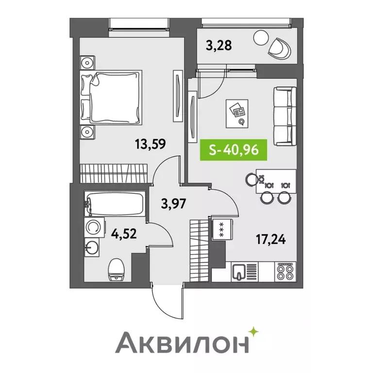 2-к кв. Санкт-Петербург ул. Среднерогатская, 11к2 (42.1 м) - Фото 0