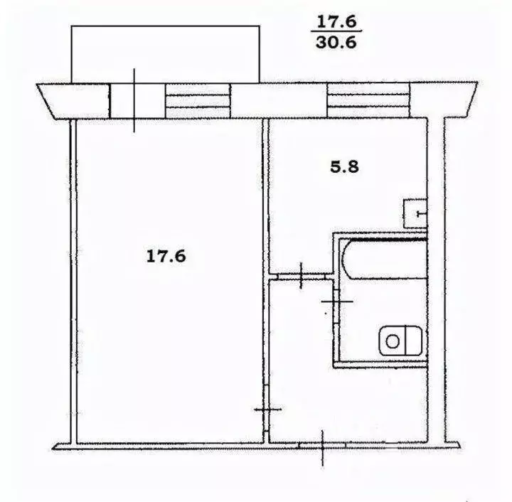 1-к кв. Тульская область, Тула Рязанская ул., 30к2 (30.3 м) - Фото 2