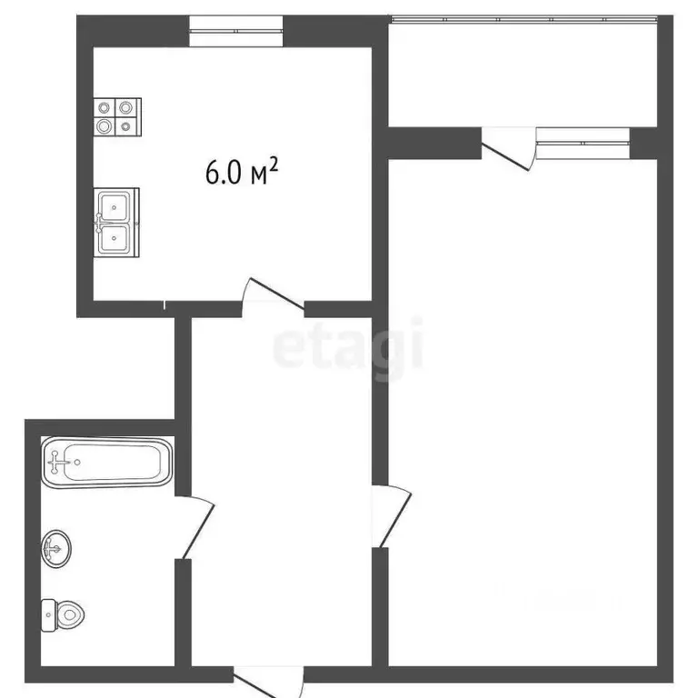 1-к кв. Крым, Красноперекопск 10-й мкр, 2 (20.7 м) - Фото 1