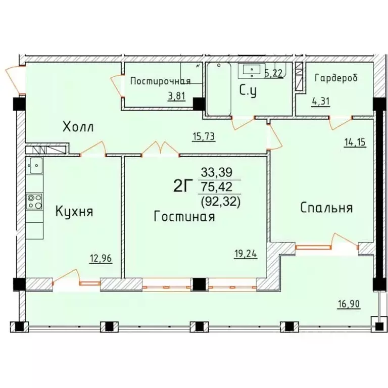 2-к кв. Дагестан, Дербент ул. Графа Воронцова, 78скА-5 (92.32 м) - Фото 0