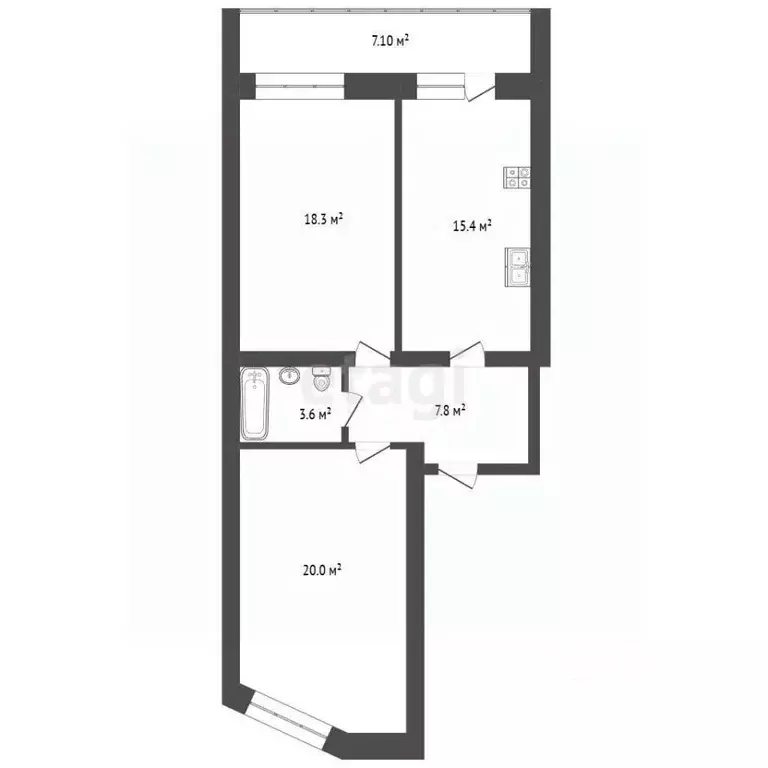 2-к кв. Ярославская область, Ярославль ул. Доронина, 12 (65.1 м) - Фото 2