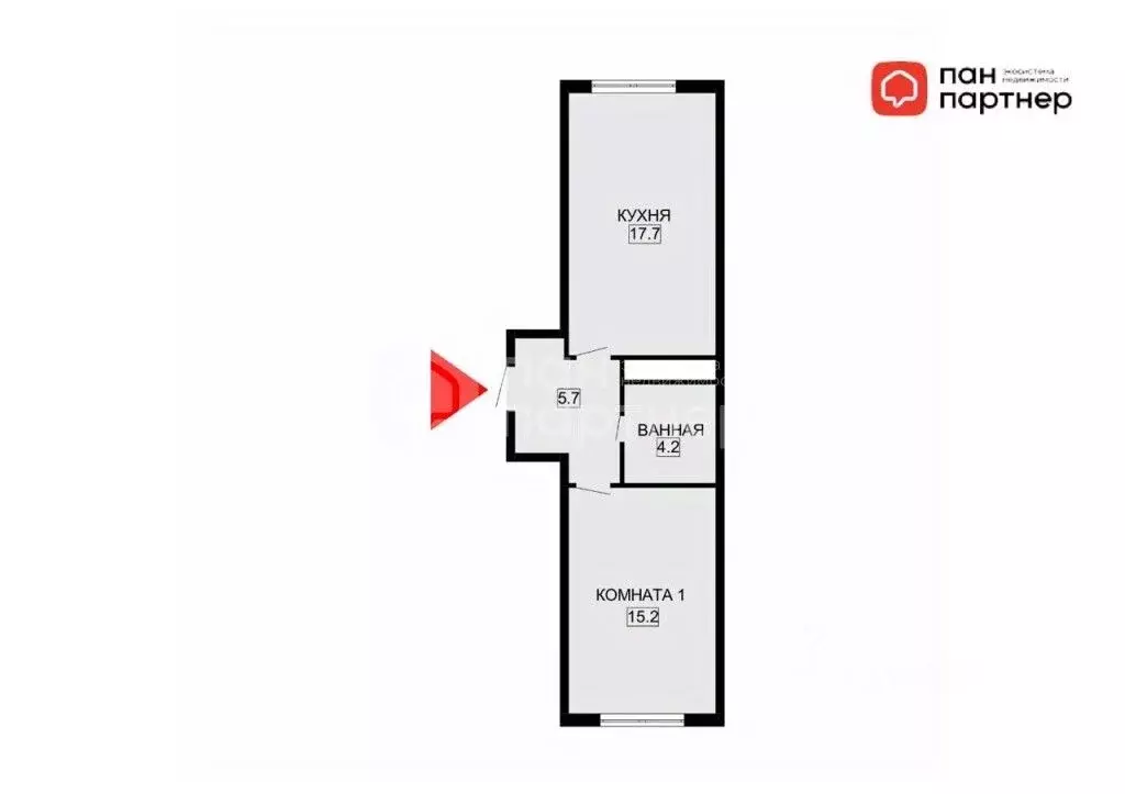 1-к кв. Санкт-Петербург Партизанская ул., 5 (42.8 м) - Фото 1