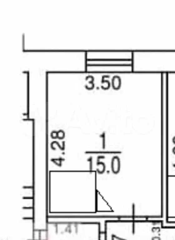 Апартаменты-студия, 15 м, 1/5 эт. - Фото 0