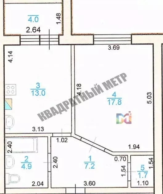 1-к кв. Калмыкия, Элиста ул. 8 Марта, 65А (44.6 м) - Фото 2