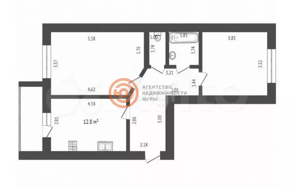 2-к кв. Тюменская область, Тюмень Широтная ул., 158 (62.0 м) - Фото 2