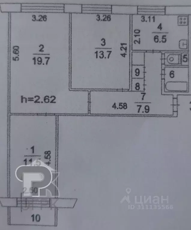 3-к кв. Московская область, Люберцы городской округ, Томилино рп, ... - Фото 1