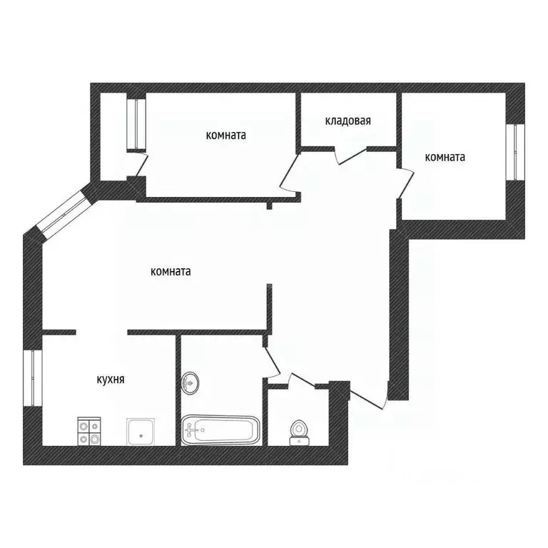 3-к кв. Ленинградская область, Кириши Березовый пер., 6 (78.3 м) - Фото 2