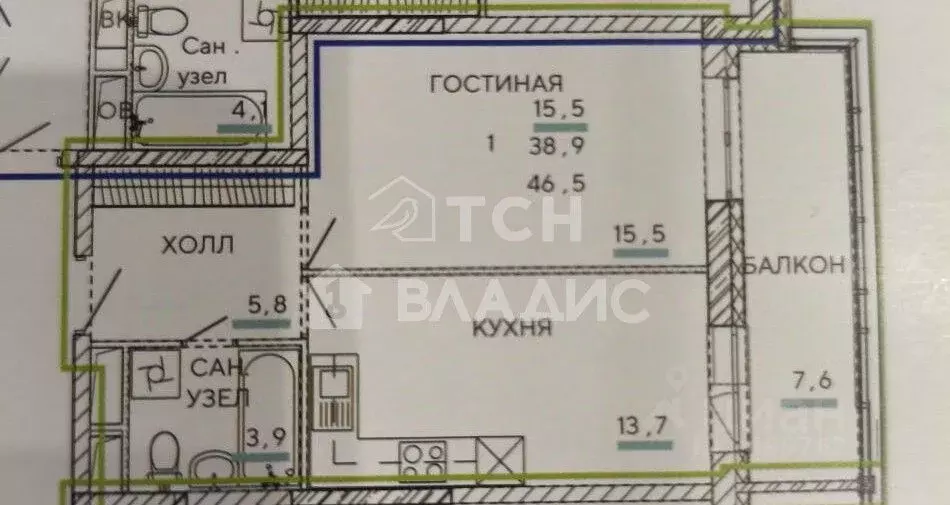 1-к кв. Московская область, Королев Пионерская ул., 30к15 (38.6 м) - Фото 2