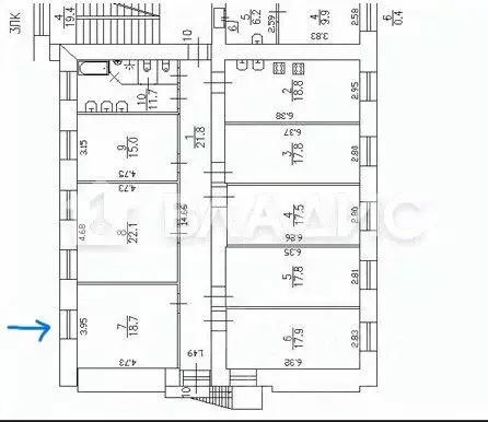 Комната Санкт-Петербург Сердобольская ул., 2Г (19.0 м) - Фото 1