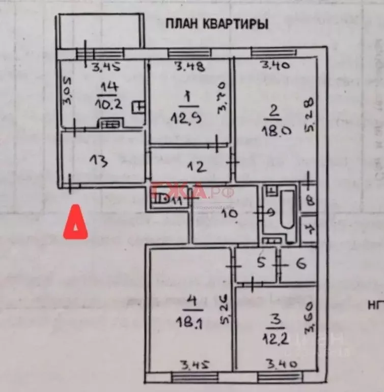 4-к кв. Саха (Якутия), Нерюнгри Южно-Якутская ул., 43/1 (101.7 м) - Фото 2