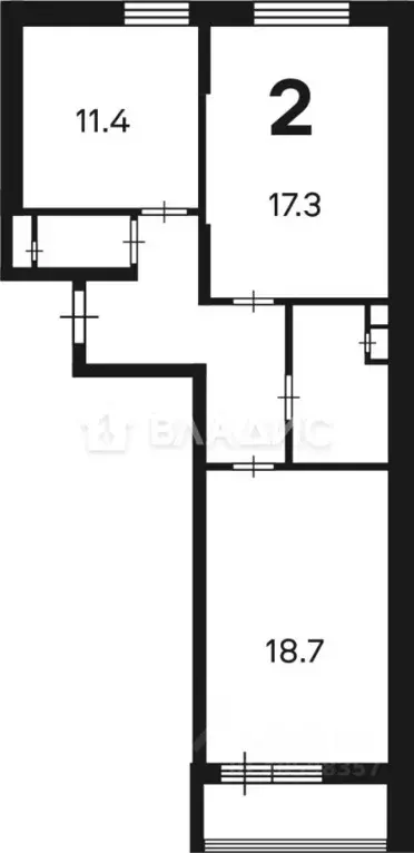 2-к кв. Москва Фестивальная ул., 15К2 (63.3 м) - Фото 2